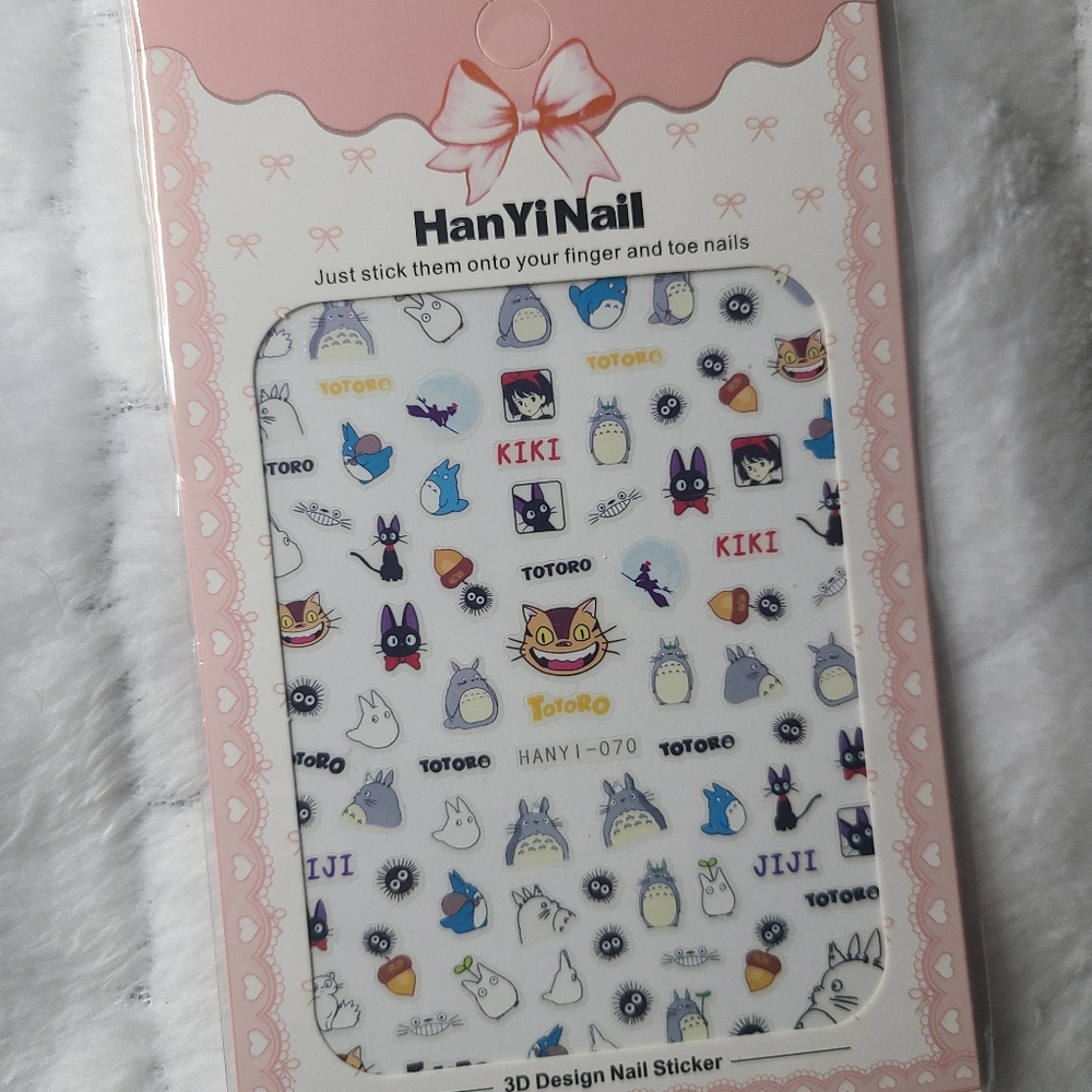 COPY - Totoro nail stickers